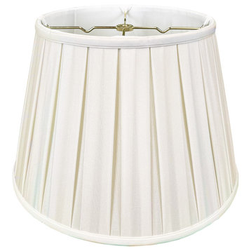 Royal Designs Empire English Pleat Lamp Shade, White, 10.5x16x11, Single