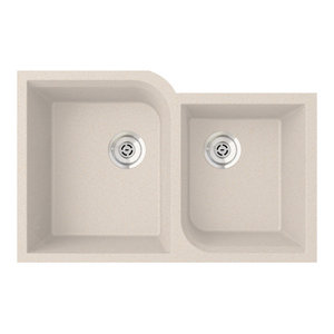 Swan Granite Large And Small Double Bowl Undermount Kitchen Sink