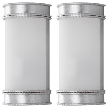 Safavieh Florence 12" High Wall Sconce, Set of 2, Silver