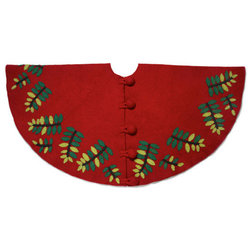 Contemporary Christmas Tree Skirts by Arcadia Home