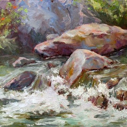 " Refreshing River."  11x14, Oil on canvas. - Paintings