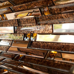 Stainless Steel and Vintage Bronze Luxury Diamond Glass Mosaic Tile Collection - Home Accessories & Decor