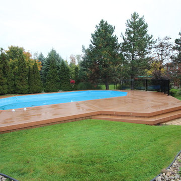 Some custom decks built by Hickory Dickory Decks using Armadillo decking.