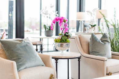 Inspiration for a transitional living room remodel in Other