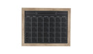 DesignOvation Beatrice Framed Magnetic Chalkboard Monthly Calendar, Rustic Brown