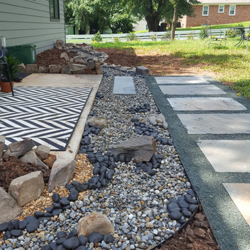 Dryscape and Bluestone Walkway for a Backyard ADU