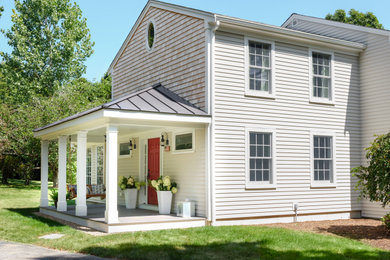 Inspiration for a transitional exterior home remodel in Boston