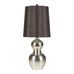 Silver turned lamp - Table Lamps