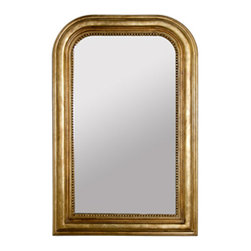 Worlds Away Waverly Gold Leaf Mirror - Bathroom Mirrors