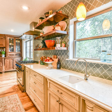 Houston Kitchen Redesign - Transitional Style With Antiques