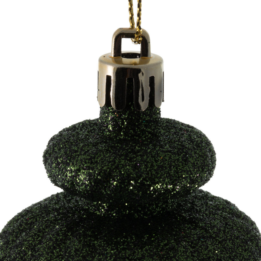 Vickerman 7 Burgundy 4-Finish Finial Ornament, 8 per Box - Red - Bed