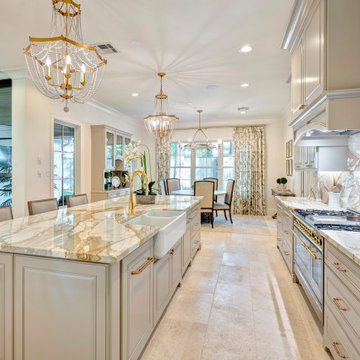 Expansive Kitchen Beige Cabinets