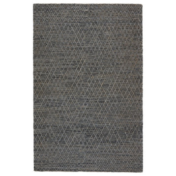 Jaipur Living Morse Natural Geometric Gray/ Dark Blue Area Rug, 8'x10'
