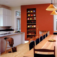 Accent walls in kitchen