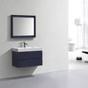 Bliss 36" Wall Mount Bathroom Vanity, Blue