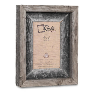 4x6 Rustic Reclaimed Barn Wood Standard Photo Frame - Rustic Decor