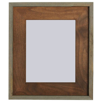 Wasatch Rustic Barnwood Picture Frame, 8"x8", Cardboard Backing & Hanging Hardware