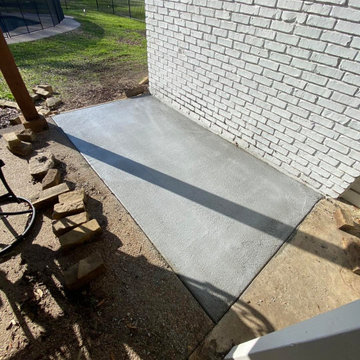 Before - Exposed Aggregate Patio Extension