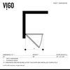 VIGO Orion 34" x 58" Frameless Hinged Tub Door, Matte Black