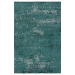 Jaipur Living - Astris Handmade Abstract Teal/ Blue Area Rug 6'X9' - The hand-tufted Fragment collection features nature and mineral-inspired motifs that offer the perfect patterned intrigue to modern spaces. The Astris rug showcases a fluid abstract design in a cool colorway of light and deep tonal blues and teal. The high-low pile boasts a luxe wool-viscose blend for a stunning range of texture, luster, and dimension. This area rug best suits low traffic areas of the home such as bedrooms, formal living rooms, and dining rooms.