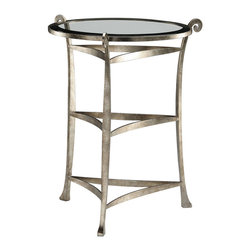 Inviting Home Inc. - Round Glass Top Table - Side Tables And End Tables