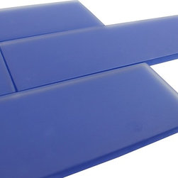 3x9 Cobalt Blue Frosted Subway Glass Tiles - Home Accessories & Decor