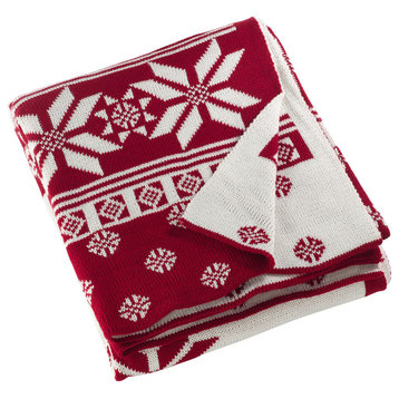 Sevan Collection Knitted Christmas Design Throw Blanket