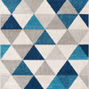 Well Woven Mystic Alvin Modern Geometric Triangles Blue 9'3"x12'3" Area Rug