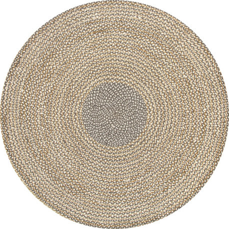 Nuloom Braided Casuals Natural, Grey 8'Round