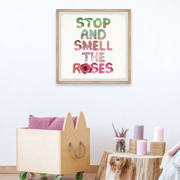 "Stop and Smell the Roses II" Framed Painting Print