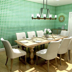 CoCoCozy's Cane Kelly Green Wallpaper - Wallpaper