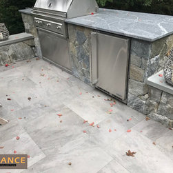 Ash Porcelain Modular Pattern Patio - Landscaping Stones And Pavers