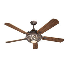 Santa Pepeo Rust Ceiling Fan, Walnut and Cherry Without Controller