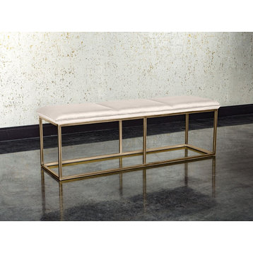 Sunpan Irongate Alley Burnished Brass Bench - Piccolo Prosecco
