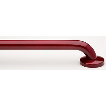 no drilling required Grab Bars - 250lb rated, Candy Apple Red, 24", 1-1/4" Dia