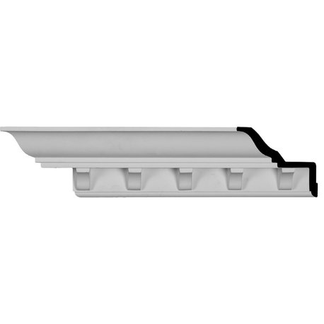 3 3/4"Hx4 1/2"Px5 7/8"Fx94 1/2"L Wide Spaced Dentil Crown Moulding, 2-Pack