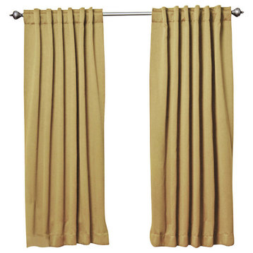 Solid Thermal Blackout Curtain Panels, Wheat, 63", Set of 2