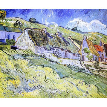 Vincent Van Gogh A Group of Cottages, 20"x25" Wall Decal