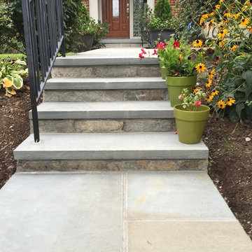 Thermal Cut Flagstone Walkway in Bethesda With 2 Inch Thick Step Runners