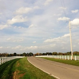 10 Foot 3 Rail Precast Concrete Straight Fence - Home Fencing And Gates