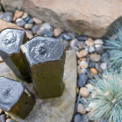 Modern Rustic Back Yard Remodel - Outdoor Fountains And Ponds