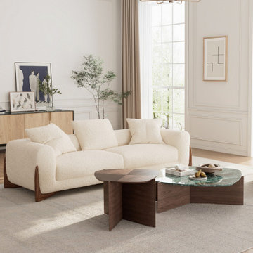 Modern Simple Living Room Comfort Style Triple Sofa