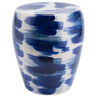 Zuo Modern Pinto Garden Seat, Blue and White