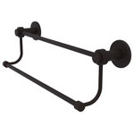 Allied Brass - Allied Brass Mercury 24" Double Towel Bar With Groovy Accents, Oil Rubbed Bronze - Add a stylish touch to your bathroom decor with this finely crafted double towel bar.  This elegant bathroom accessory is created from the finest solid brass materials.  High quality lifetime designer finishes are hand polished to perfection.