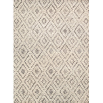 Pasargad Home Modern Collection Silver Bamboo Silk/Wool Rug 8'9"x11'9"