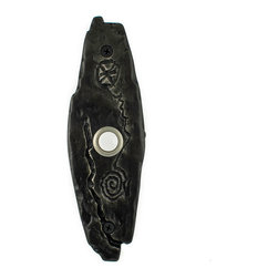 Hawk Hill Hardware - Petroglyph Doorbell, Luxury Decorative Hardware, Black Iron - Doorbells And Chimes