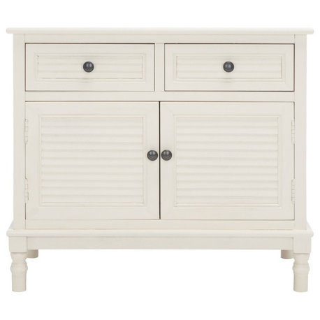 Safavieh Tate 2 Drawer 2 Door Sideboard, Distressed/White