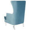 Maxine Modern Wingback Chair Light Blue