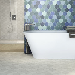 Hex Aquamarine Hexagon Wall Tiles - Direct Tile Warehouse - タイル