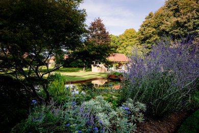 Farmhouse garden in Surrey.
